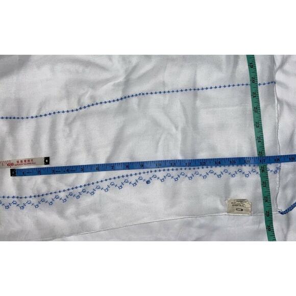 Urban Outfitters Pins and Needles Unique Scarf White/Blue with Tassels - Picture 3 of 7